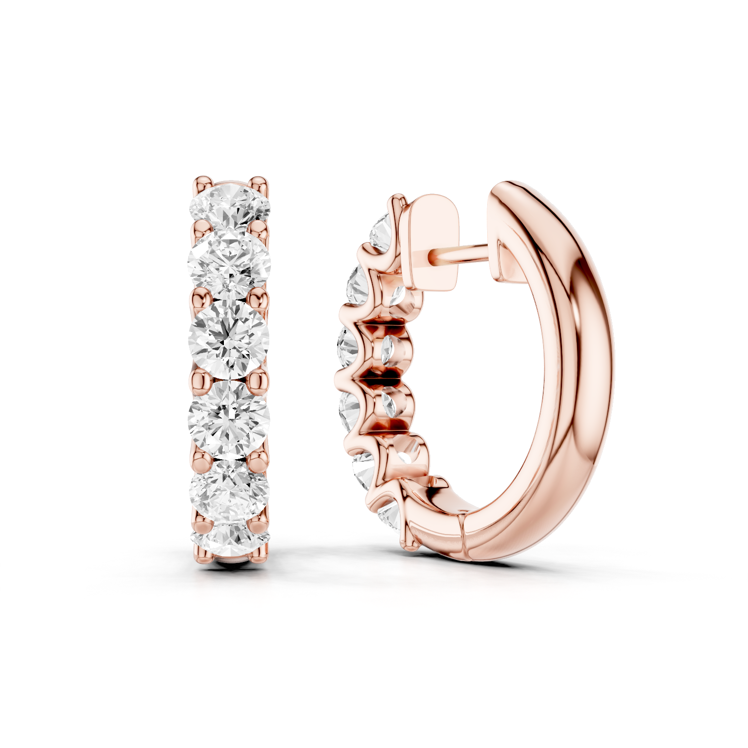Diamond Hoop Earrings Total Diamond Carat Weight 1.00ct