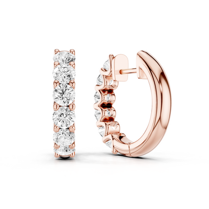 Diamond Hoop Earrings Total Diamond Carat Weight 1.00ct