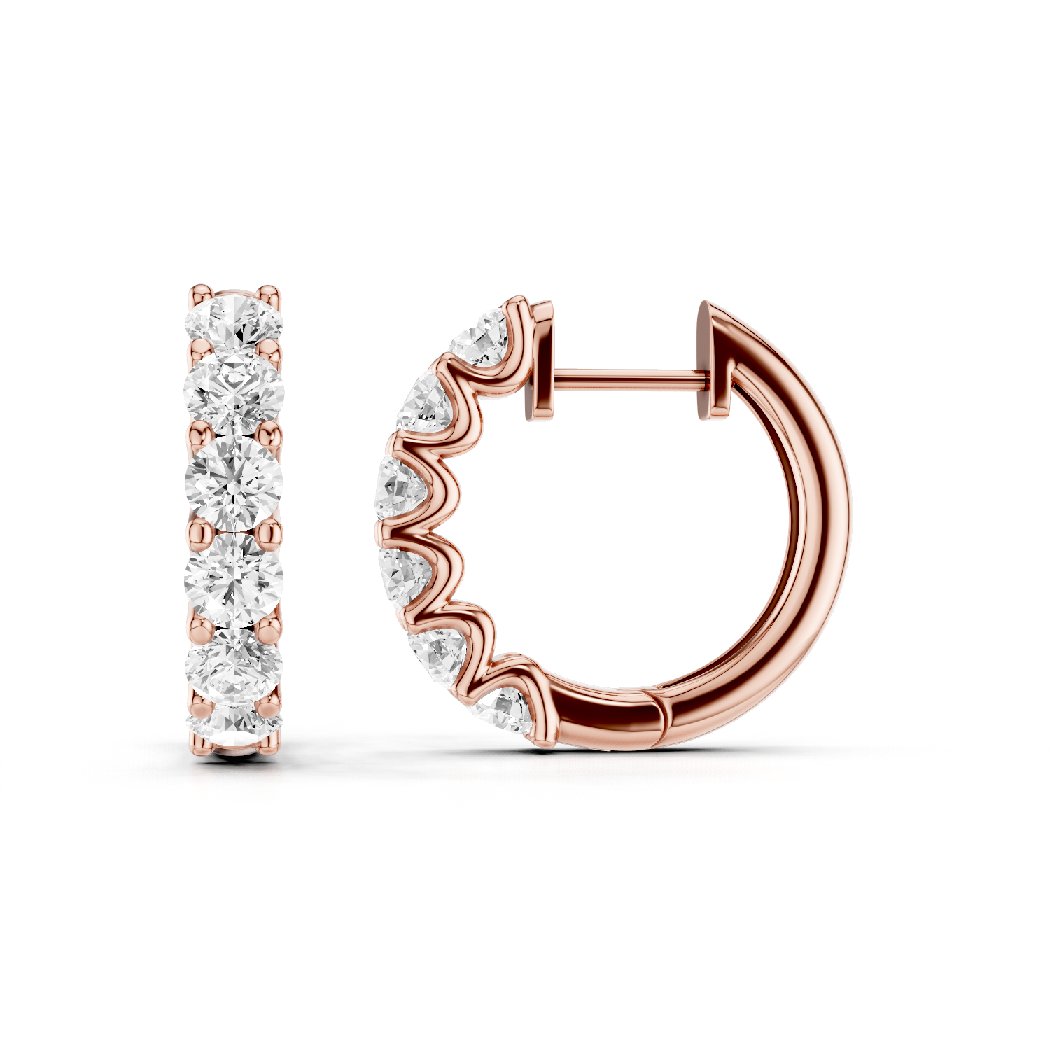 Diamond Hoop Earrings Total Diamond Carat Weight 1.00ct