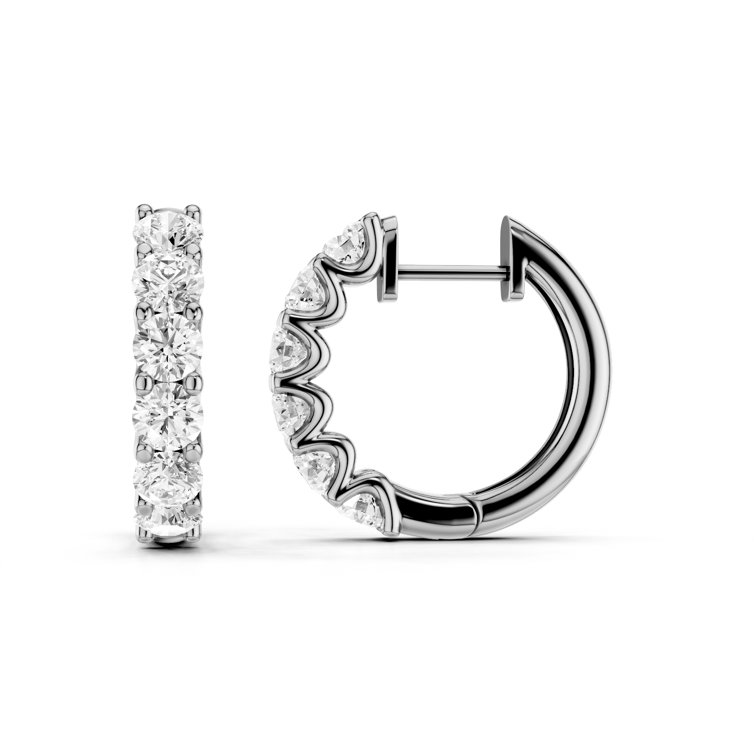 Diamond Hoop Earrings Total Diamond Carat Weight 1.00ct