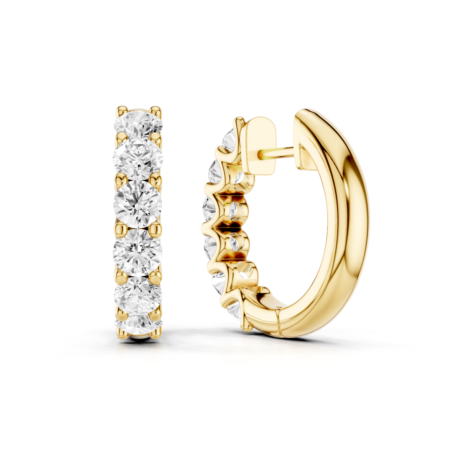 Diamond Hoop Earrings Total Diamond Carat Weight 1.00ct