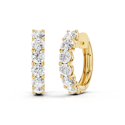 Diamond Hoop Earrings Total Diamond Carat Weight 1.00ct