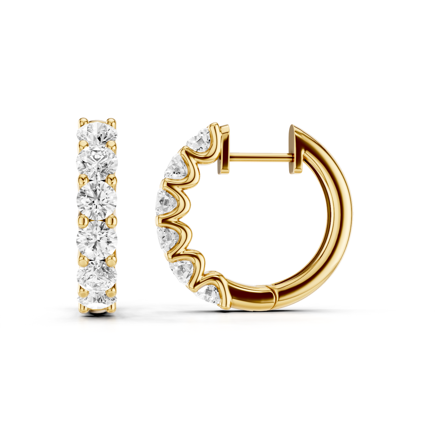 Diamond Hoop Earrings Total Diamond Carat Weight 1.00ct