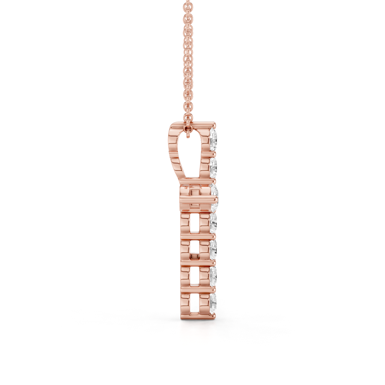 Classic 0.25ct Prong Set Diamond Cross With Chain