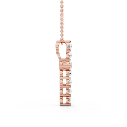 Classic 0.25ct Prong Set Diamond Cross With Chain