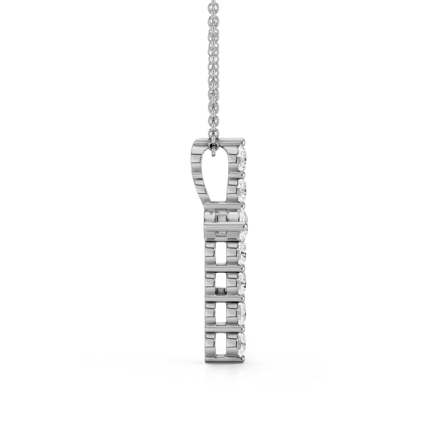 Classic 0.25ct Prong Set Diamond Cross With Chain