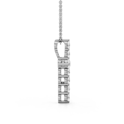Classic 0.25ct Prong Set Diamond Cross With Chain