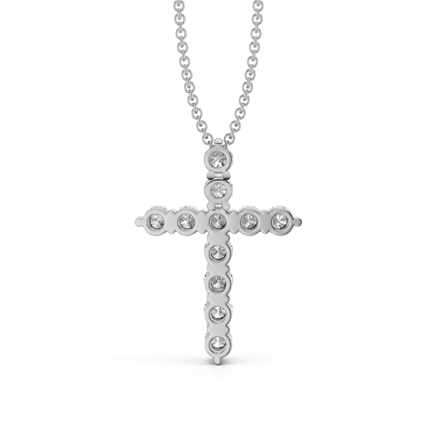Classic 0.25ct Prong Set Diamond Cross With Chain