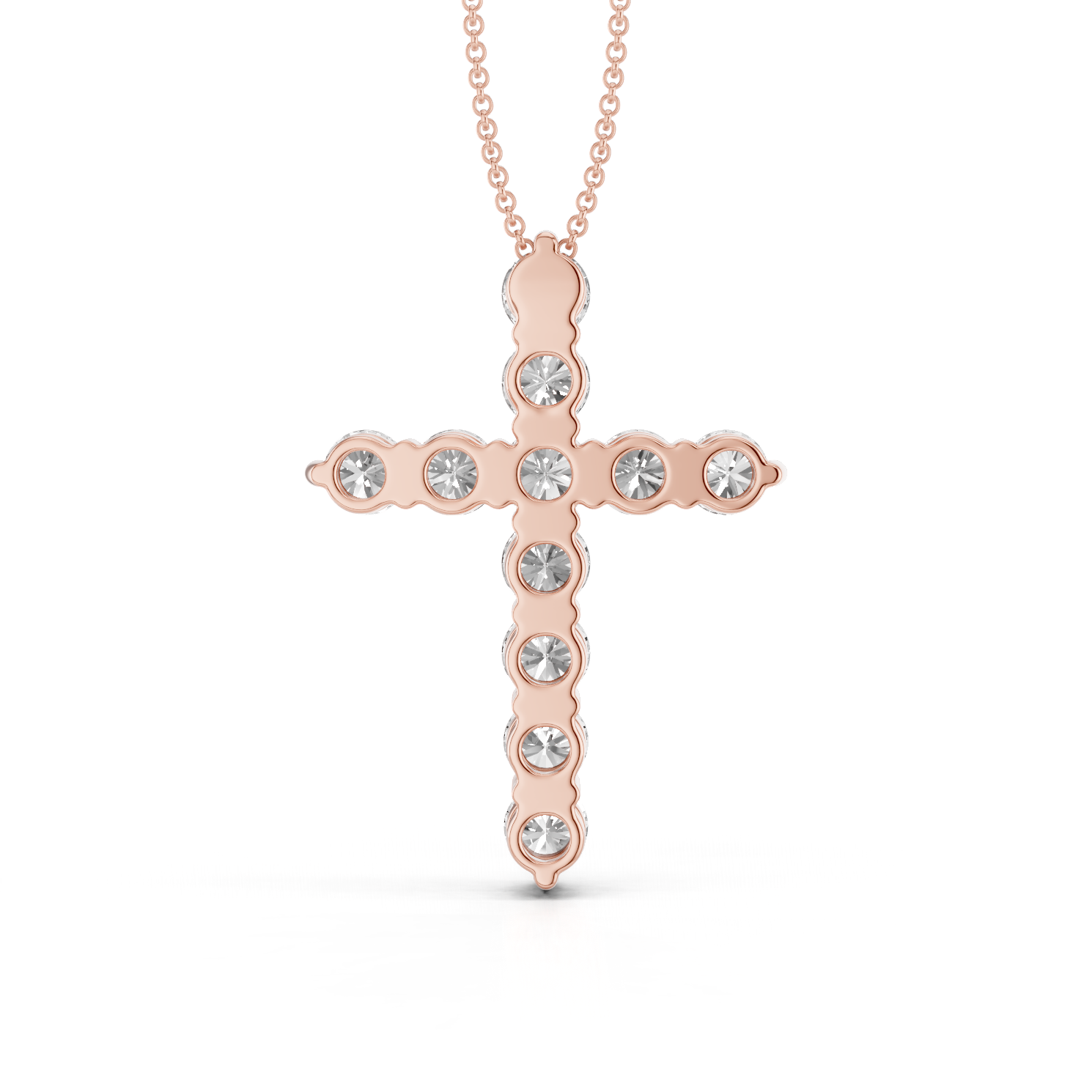 Classic 1.00ct Prong Set Diamond Cross With Chain