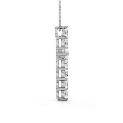 Classic 1.00ct Prong Set Diamond Cross With Chain