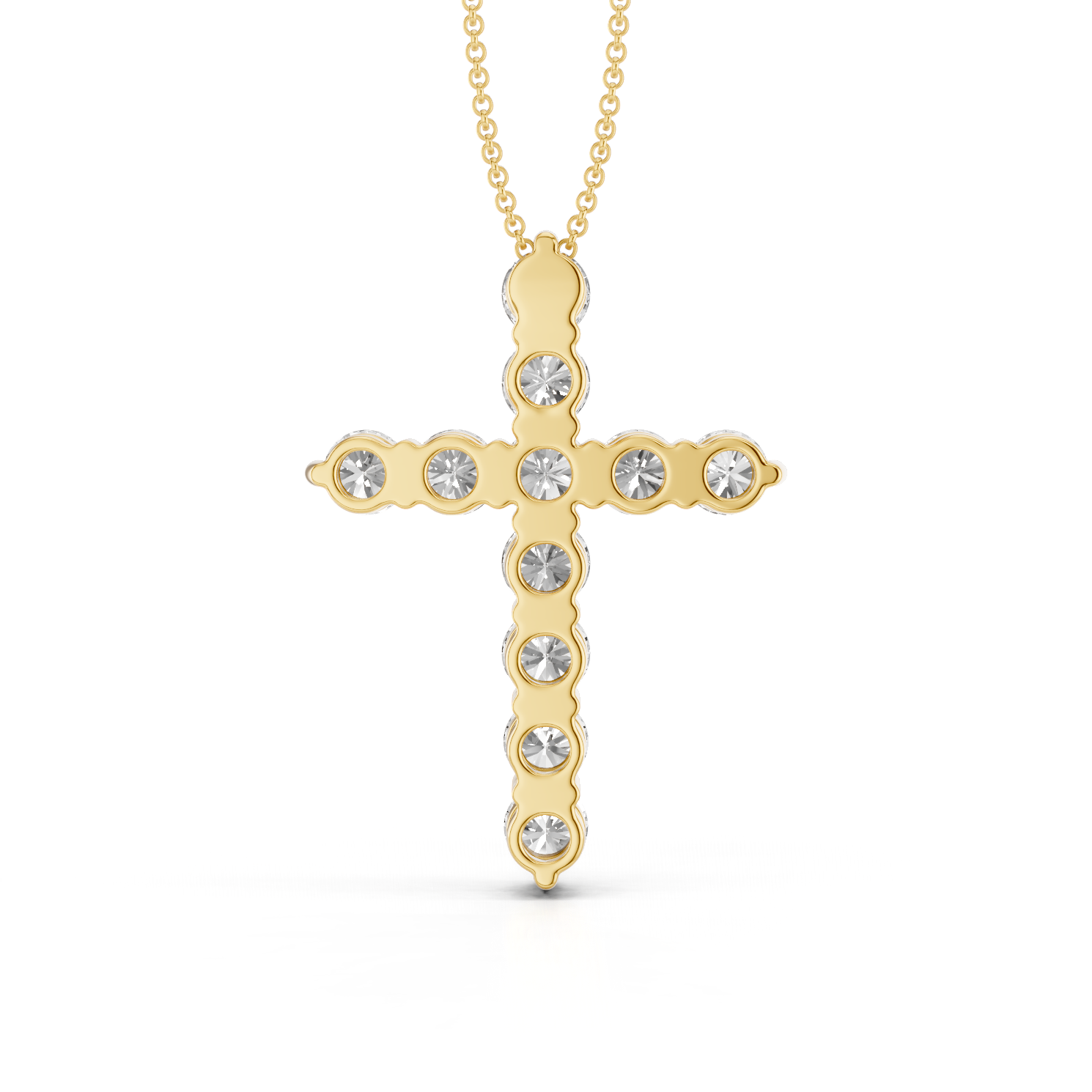 Classic 1.00ct Prong Set Diamond Cross With Chain
