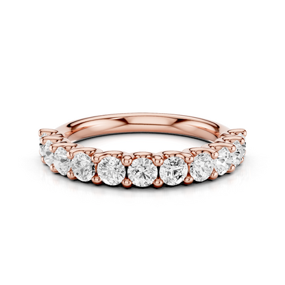 U Shape Shared Prong Ring Total Diamond Carat Weight 1.00ct