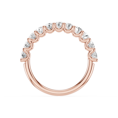 U Shape Shared Prong Ring Total Diamond Carat Weight 1.00ct