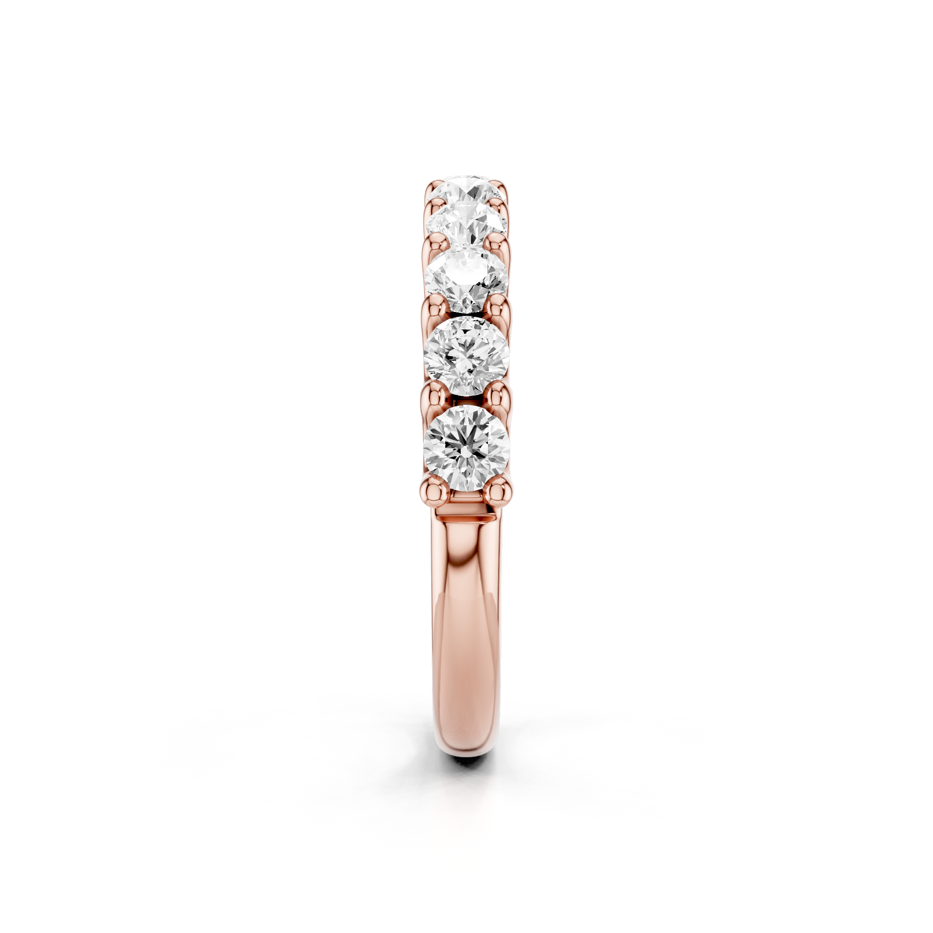 U Shape Shared Prong Ring Total Diamond Carat Weight 1.00ct