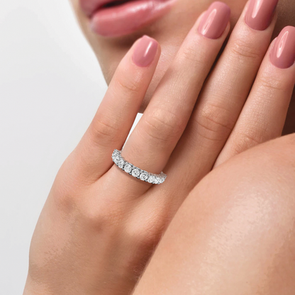 U Shape Shared Prong Ring Total Diamond Carat Weight 1.00ct