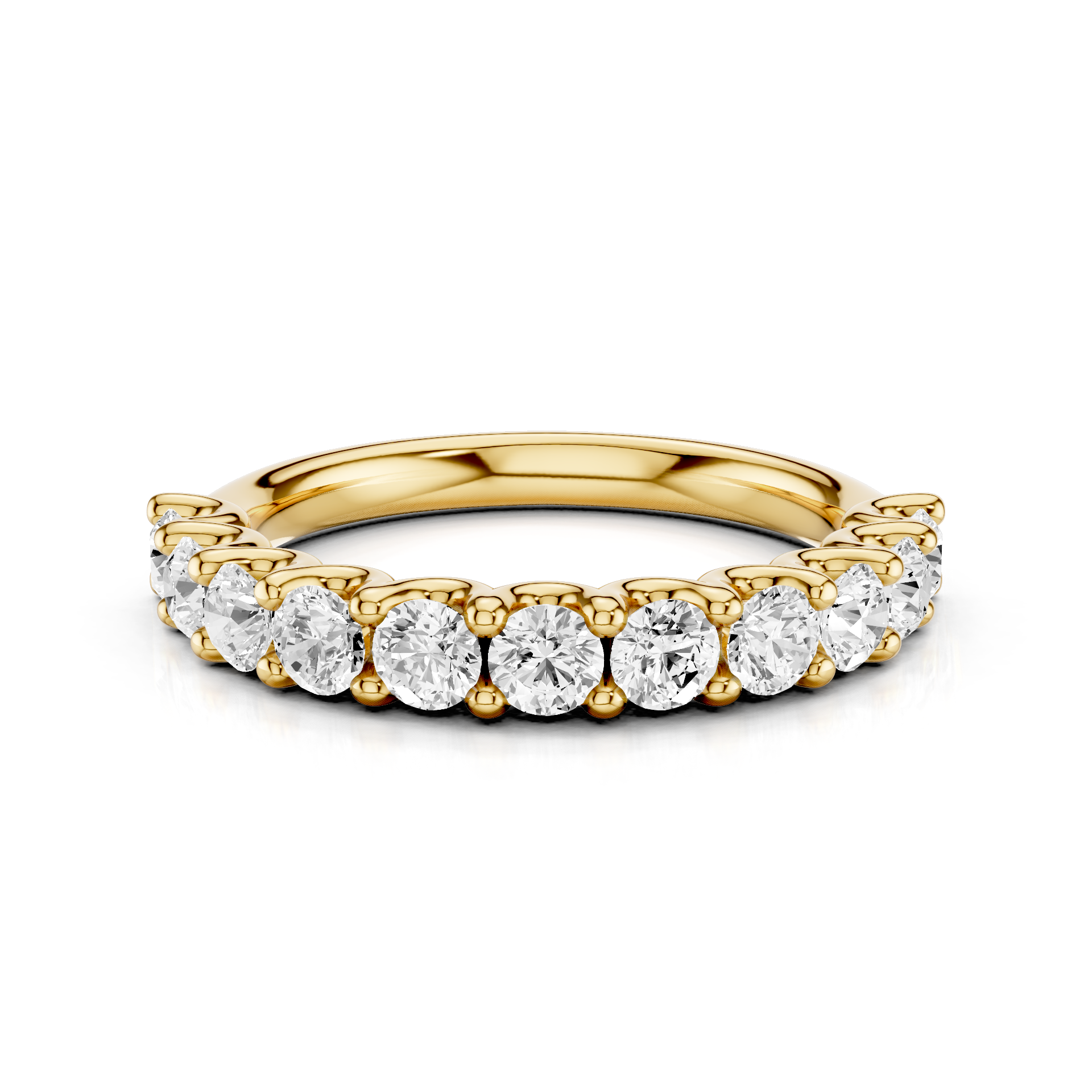 U Shape Shared Prong Ring Total Diamond Carat Weight 1.00ct