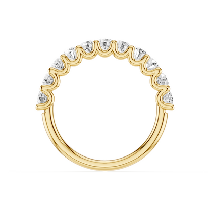 U Shape Shared Prong Ring Total Diamond Carat Weight 1.00ct