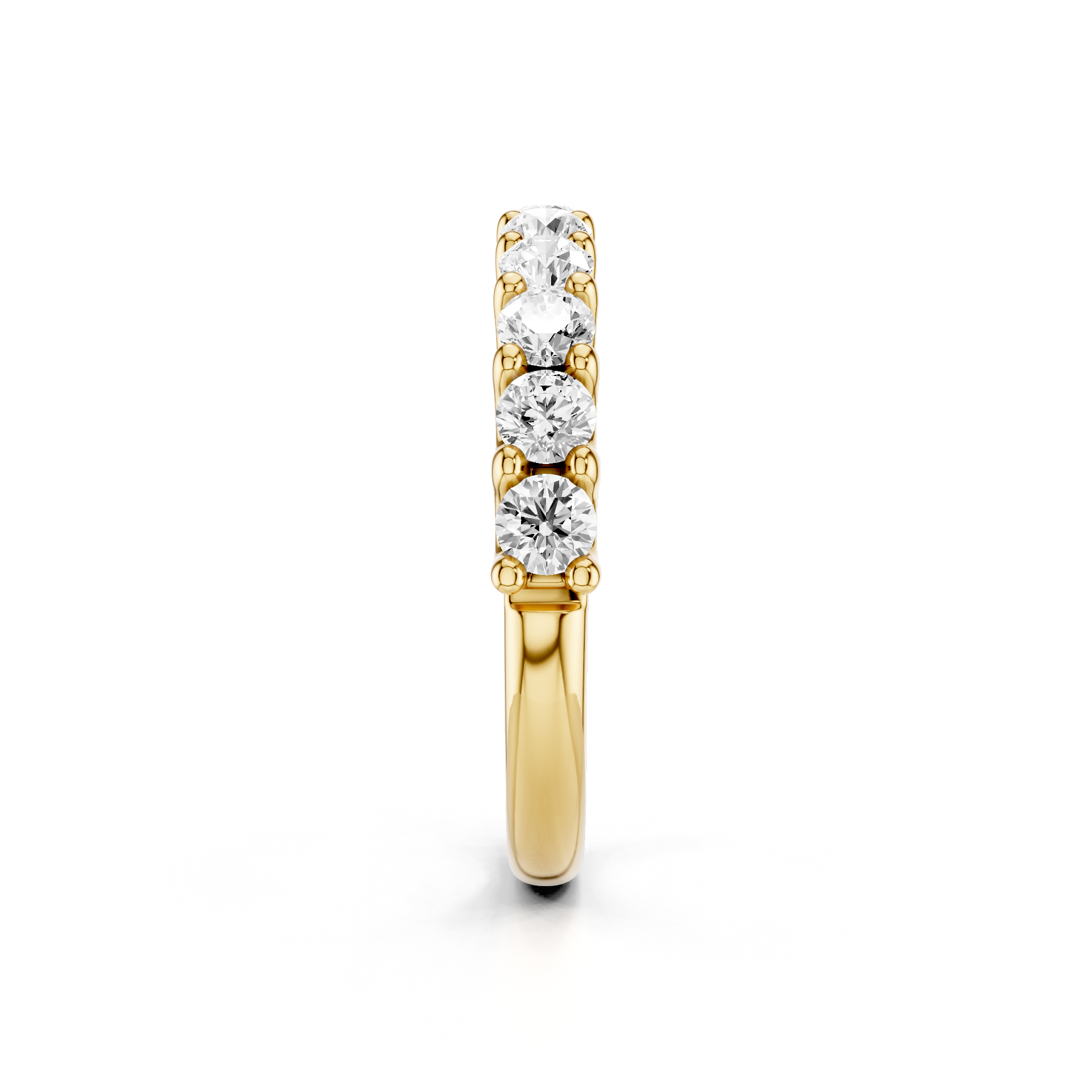 U Shape Shared Prong Ring Total Diamond Carat Weight 1.00ct