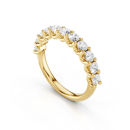 U Shape Shared Prong Ring Total Diamond Carat Weight 1.00ct