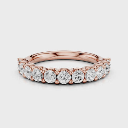 U Shape Shared Prong Ring Total Diamond Carat Weight 1.00ct