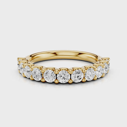 U Shape Shared Prong Ring Total Diamond Carat Weight 1.00ct