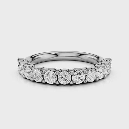 U Shape Shared Prong Ring Total Diamond Carat Weight 1.00ct